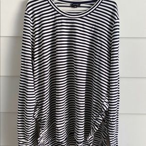 Black & White Striped Stella & Dot Top 2X